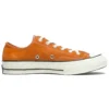 1970s OrangeBitte Retro Turn Fur Low Top Stilvolle Canvas-Schuhe Orange