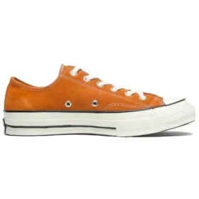 1970s OrangeBitte Retro Turn Fur Low Top Stilvolle Canvas-Schuhe Orange