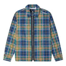 All Over Print Utility Zip Front Shirt (asiatische Größen) „Blau“