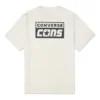Alphabet-Logo-Aufdruck Retro Casual Kurzarm Creme-Gelb