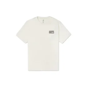 Alphabet-Logo-Aufdruck Retro Casual Kurzarm Creme-Gelb