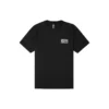 Alphabet-Logo-Aufdruck Retro Casual Kurzarm Schwarz