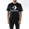 Alphabet-Logo-Aufdruck Rundhalsausschnitt Kurzarm Schwarz