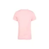 Alphabet-Muster-Print Rundhalsausschnitt Kurzarm Rosa