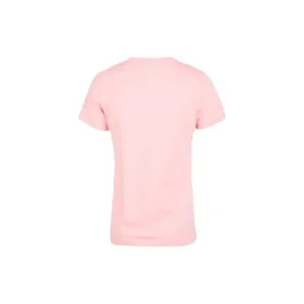 Alphabet-Muster-Print Rundhalsausschnitt Kurzarm Rosa