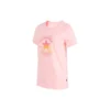 Alphabet-Muster-Print Rundhalsausschnitt Kurzarm Rosa
