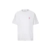 Applikation Kurzarm-T-Shirt Unisex Weiß
