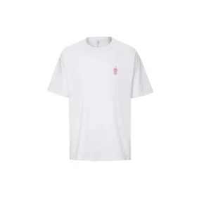 Applikation Kurzarm-T-Shirt Unisex Weiß