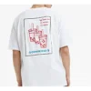 Applikation Kurzarm-T-Shirt Unisex Weiß