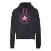 Athleisure Casual Sport-Kapuzenpullover aus Strick, schwarz