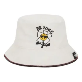 Be Nice Chambray-Bucket-Mütze „Egret“