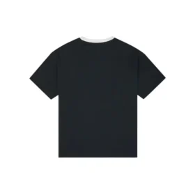 Bedruckt Sport Kurzarm Schwarz