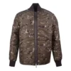 Bedruckte Camo-Mid-Standkragen-Jacke in asiatischen Größen „Camo Green“