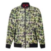 Bedruckte Utility-Bomberjacke, asiatische Größen „Grün-Gelb“