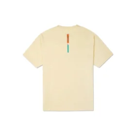 Bedrucktes Sport-T-Shirt mit Rundhalsausschnitt und kurzen Ärmeln in Hellgelb