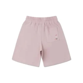 Bestickte Shorts mit Blumenmuster und Kordelzug, asiatische Größen, „Pink“