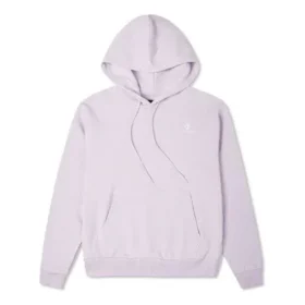 Bestickter einfarbiger Hoodie in Lila