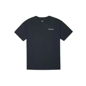 Besticktes T-Shirt mit Alphabet-Print, locker sitzend, Rundhalsausschnitt, kurze Ärmel, schwarz
