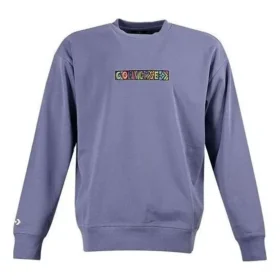 Besticktes Workmark-Fleece-Shirt mit Rundhalsausschnitt, asiatische Größen „Purple“