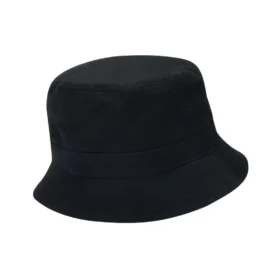 Bucket Hat mit großem Karomuster-Logo „Black“