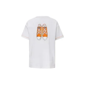 Canvas-Schuhe mit Logo-Print, kurzärmelig, weiß