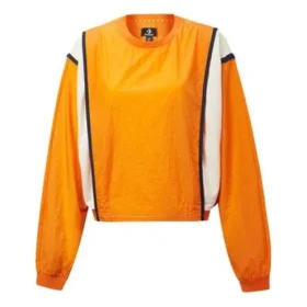 Capsule Series Pullover mit Rundhalsausschnitt und kontrastfarbenen Nähten, orange