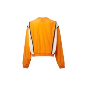 Capsule Series Pullover mit Rundhalsausschnitt und kontrastfarbenen Nähten, orange