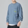 Carpenter Crew Pullover Sweater Asiatische Größen „Lakeside Blue“