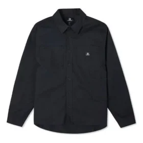 Carpenter Pocket Button-Down-Langarmhemd, asiatische Größen, „Schwarz“ Carpenter Pocket Button-Down-Langarmhemd, asiatische Größen, „Schwarz“