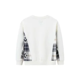 Casual Crew Sweater Asia Sizing „Weiß Schwarz“