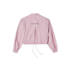 Casual-Hemd-Jacke mit kleinem Logo, rosa-lila
