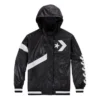 Casual Sports Logo Kapuzenjacke Schwarz