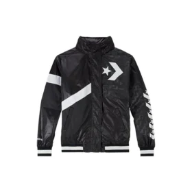 Casual Sports Logo Kapuzenjacke Schwarz