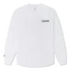 Chain Stitch Langarm-Raglan-T-Shirt asiatische Größen „Weiß“