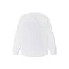Chain Stitch Langarm-Raglan-T-Shirt asiatische Größen „Weiß“