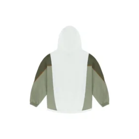 Charakter: Unregelmäßig, Kontrastfarben, Strick, locker, Hoodie, Retro, Weiß