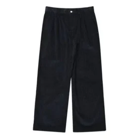 Chino-Hose aus Cord mit doppelten Falten, asiatische Größen „Schwarz“