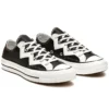 Chuck 1970er Mission-V Low Top Weiß mit gezacktem Streifen „Black White“