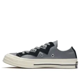 Chuck 1970s Leder Low Top Grau Schwarz