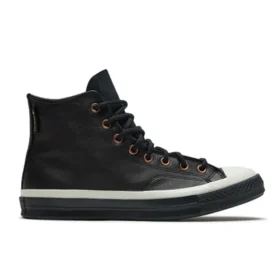 Chuck 70 HI „Black Leather White“