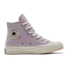 Chuck 70 High „Embroidered Floral Print – Pale Amethyst“