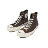 Chuck 70 Leather High „Colorblock – Dark Root Brown“