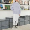 Chuck 70 Logo bestickter, locker sitzender Hoodie Grau Blau