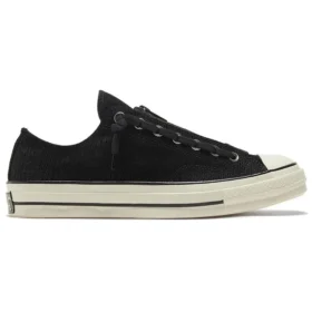 Chuck 70 Zip Low „Embossed Suede – Black Egret“