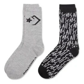 Chuck Taylor All Star Crew Socken „Schwarz Grau“ Chuck Taylor All Star Crew Socken „Schwarz Grau“