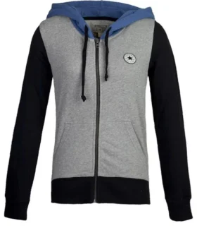 Chuck Taylor All Star Full Zip Hooded Sweatshirt (asiatische Größen) „Grey“ Chuck Taylor All Star Full Zip Hooded Sweatshirt (asiatische Größen) „Grey“
