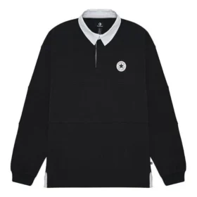 Chuck Taylor All Star Langarm-Rugby-Shirt (asiatische Größen) „Schwarz“ Chuck Taylor All Star Langarm-Rugby-Shirt (asiatische Größen) „Schwarz“