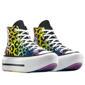 Chuck Taylor All Star Lift Double Stack Platform Pride High „Chaos Fuchsia Orange Rind“