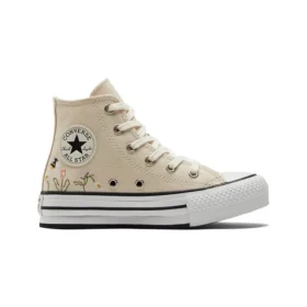 Chuck Taylor All Star Lift Platform High PS „Floral Embroidery – Natural Ivory“
