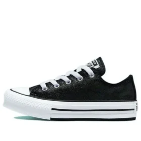 Chuck Taylor All Star Lift Platform Iridescent Leather „Schwarz-Weiß“